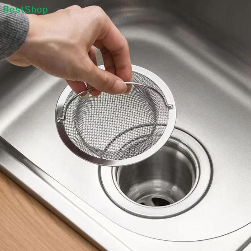 Stainless Steel Sink Strainer Basket - Foldable Food Waste Filter for Kitchen Sink Drain, Easy Clean