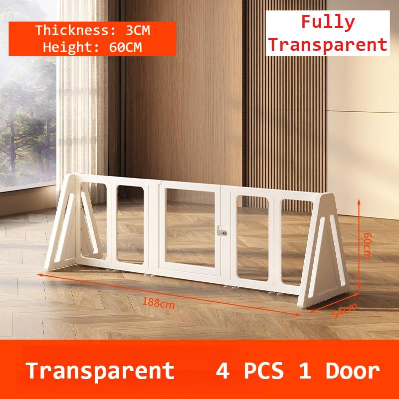 Transparent Dog Fence Indoor Puppy Dogs Barrier Fences Pet Dogs Kitten Bars Playpen Accessories Baby Gate Pets Door Enclosure