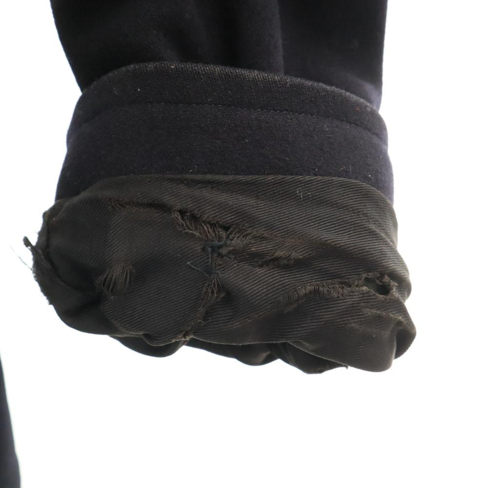 US NAVY Vintage Melton Pea Coat Dark Blue Men's Used