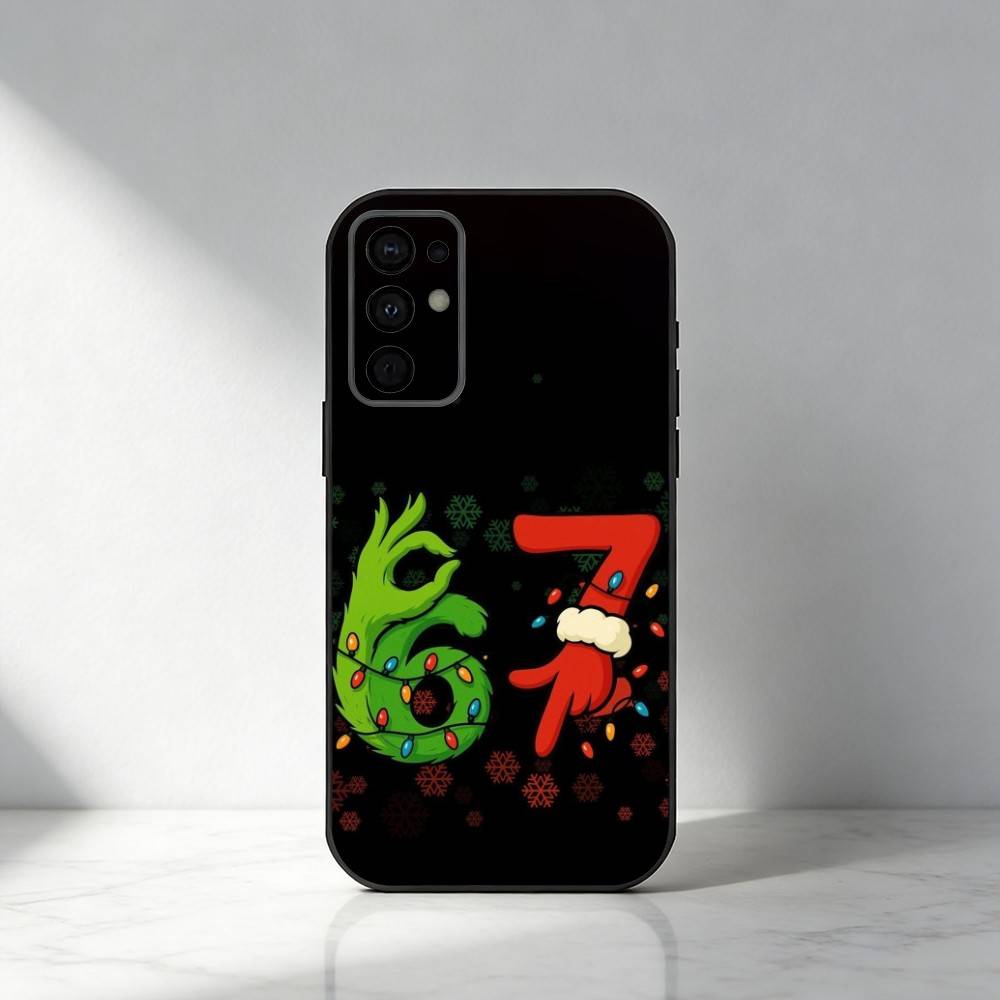 

Meme 67 Six Seven Phone Case For Samsung S25,S24,S21,S22,S23,S20,Ultra,S26,Plus,Fe,Note,5G Black Cover Samsung S24Plus