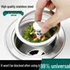 Universal Stainless Steel Anti-Clog Sink Drain Filter and Cover for Kitchen and Dishwashing - Large Size