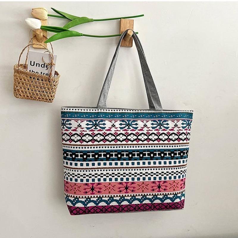 New version of cute cartoon canvas bag literary women's shoulder bag large capacity canvas tote women's bag