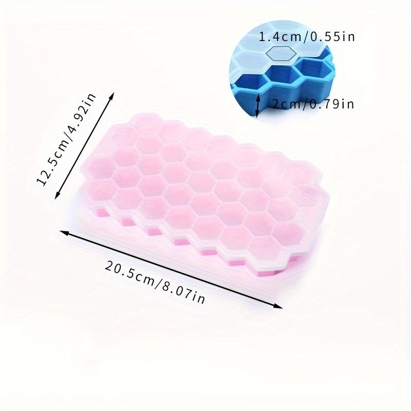 Large-capacity Ice Trays Silicone Mold Reusable Honeycomb Ice Cube Maker Food Grade Ice Maker with Lids Popsicle Mould Mold