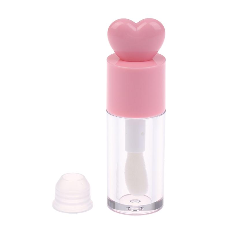 4Ml Lip Gloss Tube Matte Transparent Thick Rod Large Brush Head Empty Bottle Lips Glaze Container Makeup Packaging Material