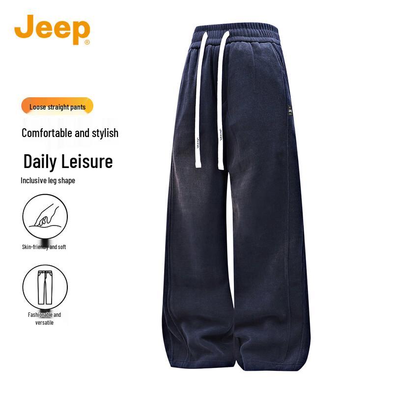 JEEP Men s Autumn/Winter Corduroy Straight-Leg Casual Pants L