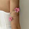 Pulsera brazalete de flor de esmalte elegante estilo boho para mujer, brazalete geométrico en espiral de moda, joyería para fiesta en la playa
