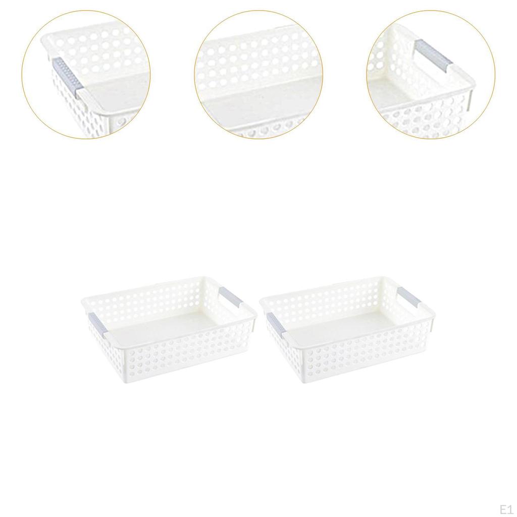 2 Pieces Desktop Storage Basket Toy Organizer Bin Home Bins Multiuse Pencil for