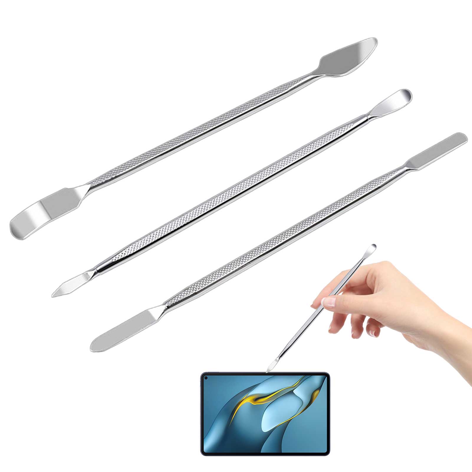 Opening Pry Tool Repair Kit Metal Pry Bar Set Stainless Steel Mobile Phone Disassembly Tool Set For Cellphone Laptops Tablets CN