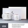 White Porcelain Office Tea Cup with Filter – Mutton Fat Design for Personal Use and Gift