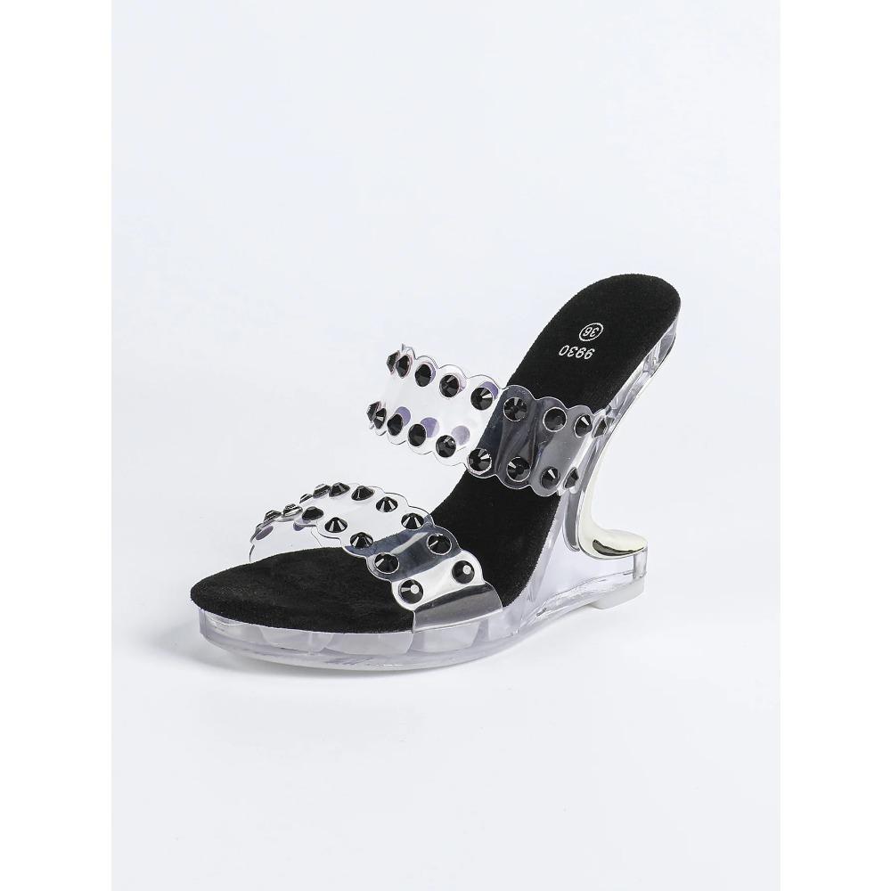 Special-shaped Wedge Heel Nightclub High Heels Trendy Car Model Women's Shoes Catwalk Pole Dance Shoes Crystal Sole LFD-9930-3