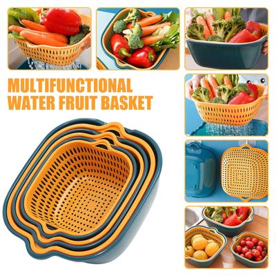6-piece Kitchen Strainer Set, Vegetable Vacuum, Pasta Strainer, Vegetable And Fruit Basket, Multi-purpose Double Strainer And Basket