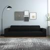 VidaXL Stretch Sofa Cover 4-Seater Black Polyester Jersey 332935
