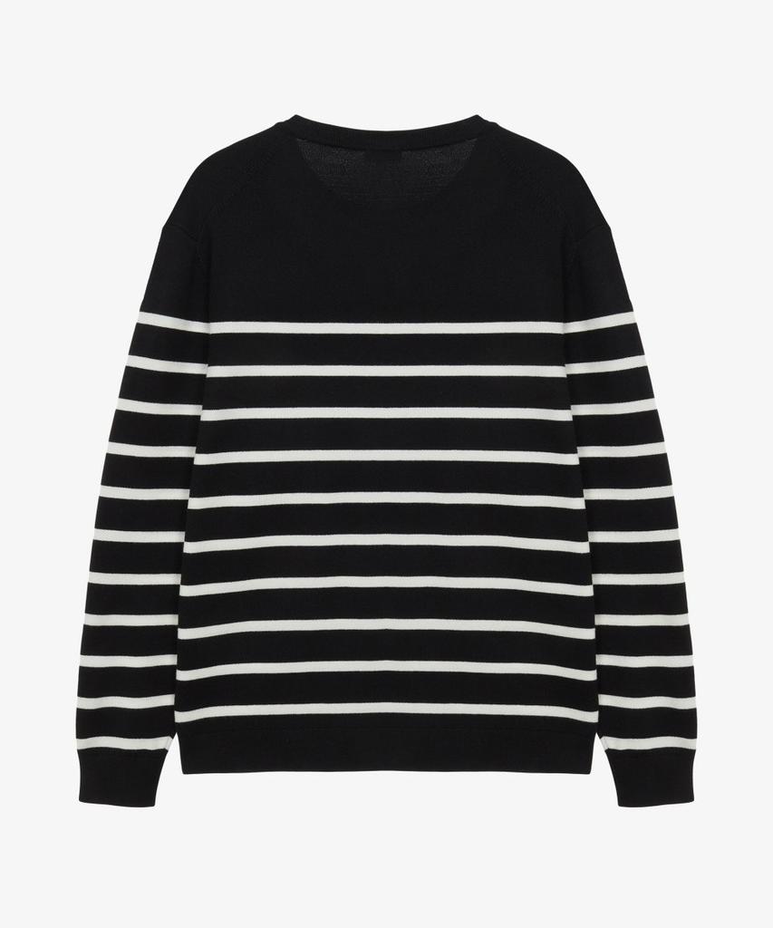 Noseupeiseu Nt7Ar70A Men'S Borga Striped Sweater Black