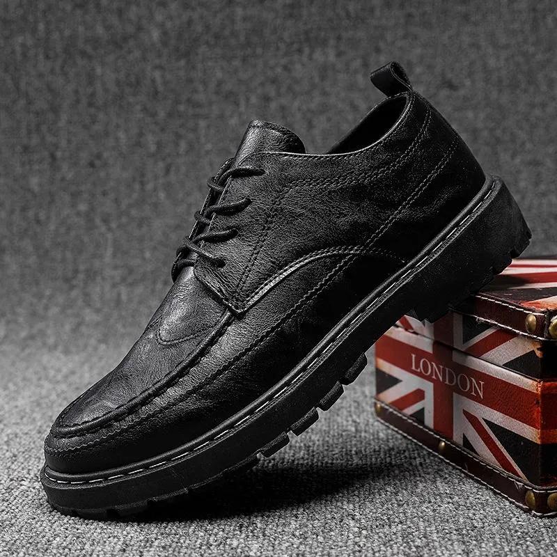 Men Classic Dress Shoes Leather Carved Formal Shoes Oxford Sneakers Pointed Leather Dress Shoes