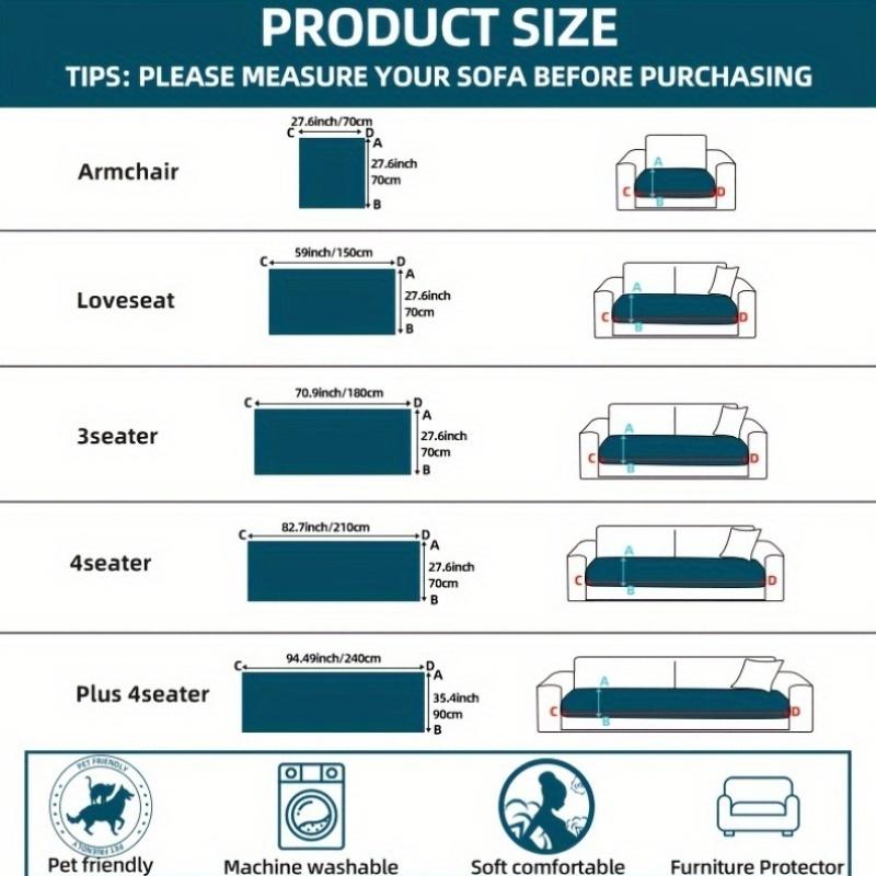 A Bohemian Style Quilted Sofa Cover with Ruffled Edges, Featuring One-piece Short Pile Fleece Fabric, Machine Washable, Pet Friendly, Non-slip Sheaths