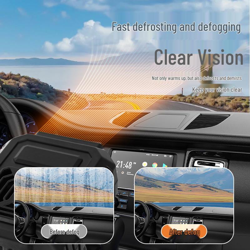 High Power Dual-Use Car Heater for Heating, Defrosting, and Defogging