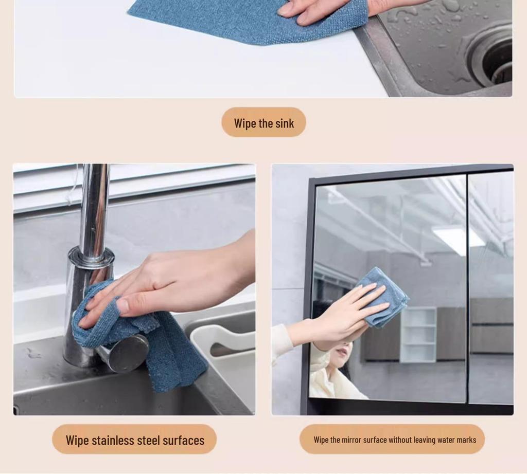 Reusable Thickened Kitchen Rag: Washable Dual-Use Scouring Pad