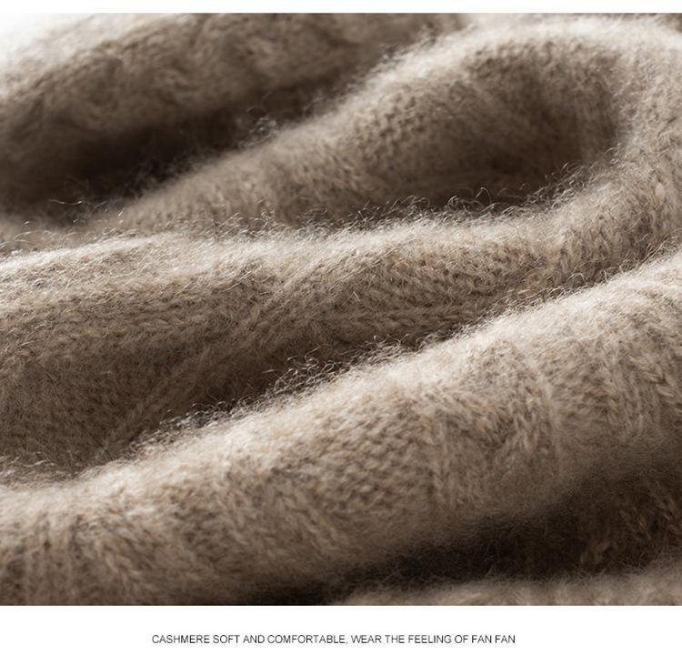 Pánský kašmírový bezrukávový pulovr s výstřihem do V: Podzimní/Zimní Hrubý Svetr Plus Size