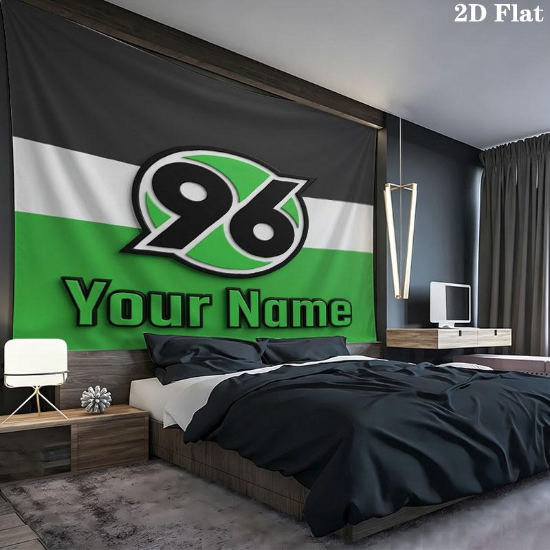 Hannover 96 Custom Name Wall Tapestry Aesthetic Wall Hanging Printed Fabric Blanket Decorative Tapestries for Bedroom Living Room Home Decor