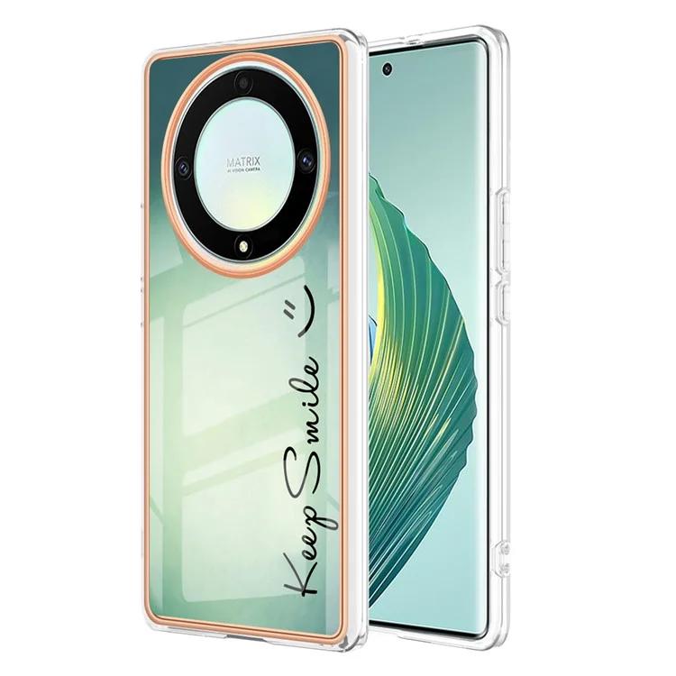 

YB IMD Series-19 Style D For Honor X40 5G / X9a 5G / Magic5 Lite 5G IMD Pattern Anti-Drop Cover 2.0mm TPU гальваническое покрытие чехол для телефона