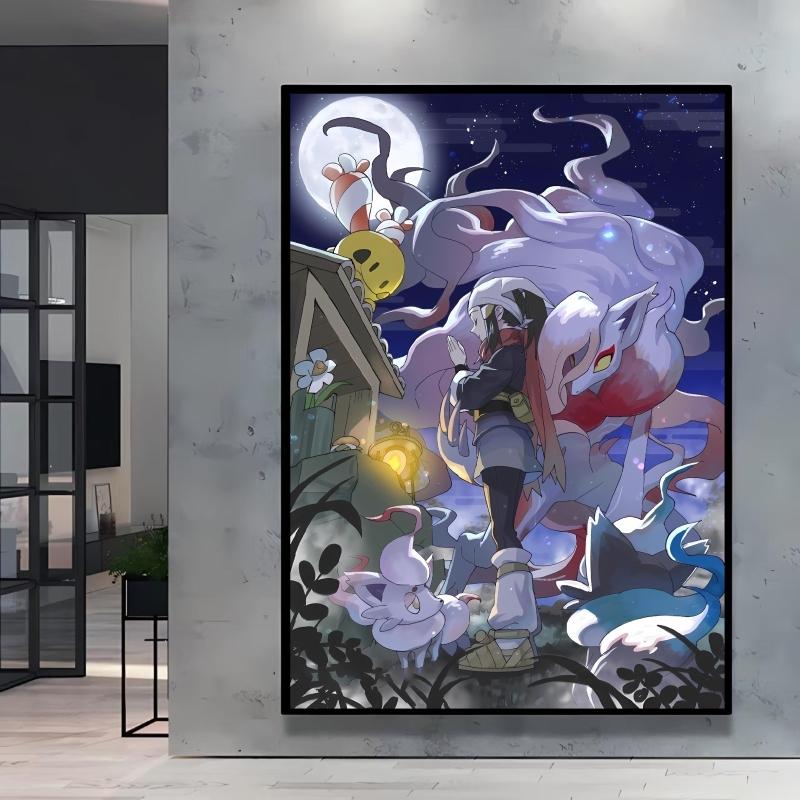 Hot Anime Poster Pokemon Akari Arceus Cartoon Character Picture High Quality Canvas Children's Room Home Decoration Paintings