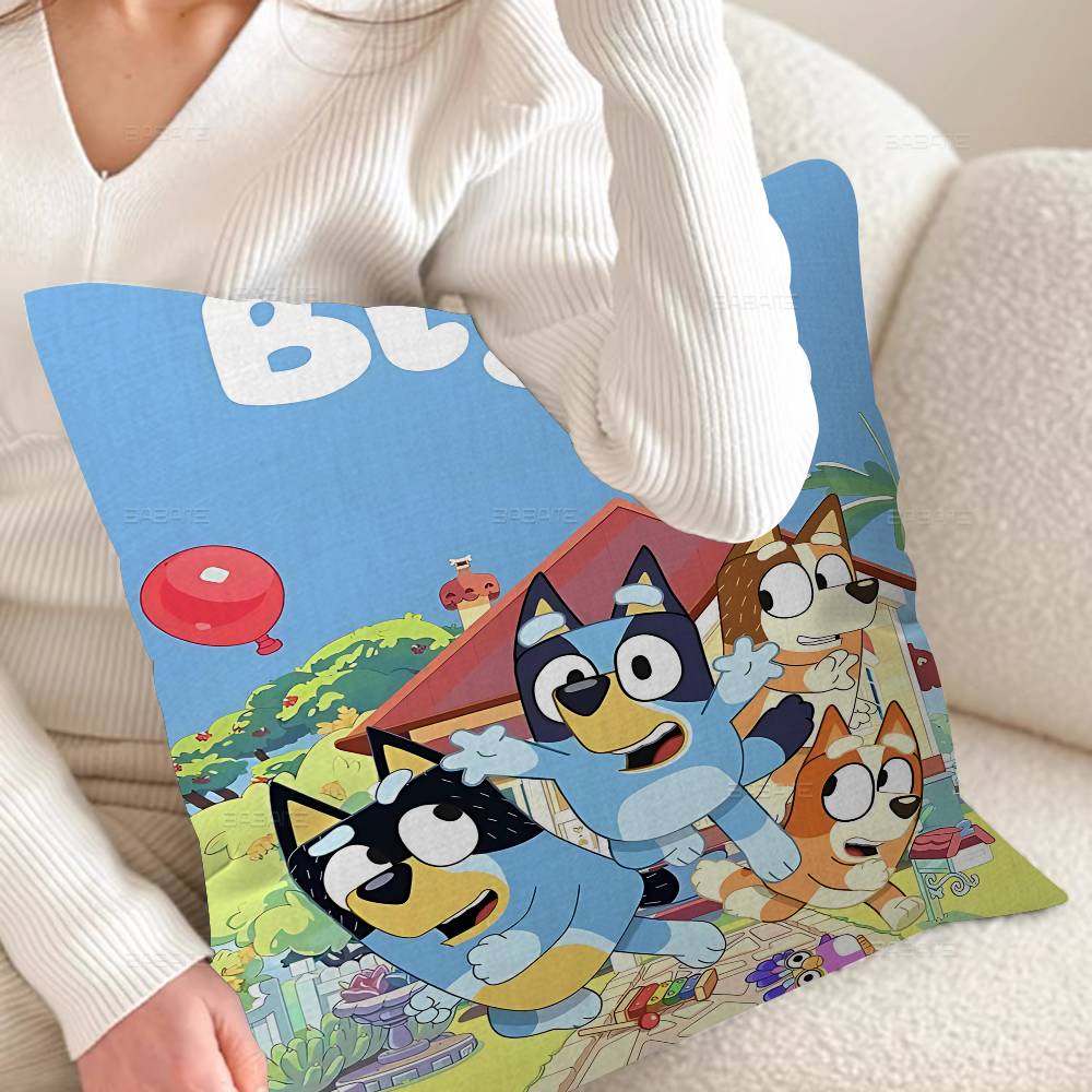 Cartoon B-Blueys Stitch Glücksdrache Kissenbezug Sofakissenbezug Heimzimmer Dekoration Kindergeschenk