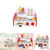 Wooden Simulation Kitchen Stove Kitchenware And Barbecue Grill Model Kid Toy For Parentchild Interaction