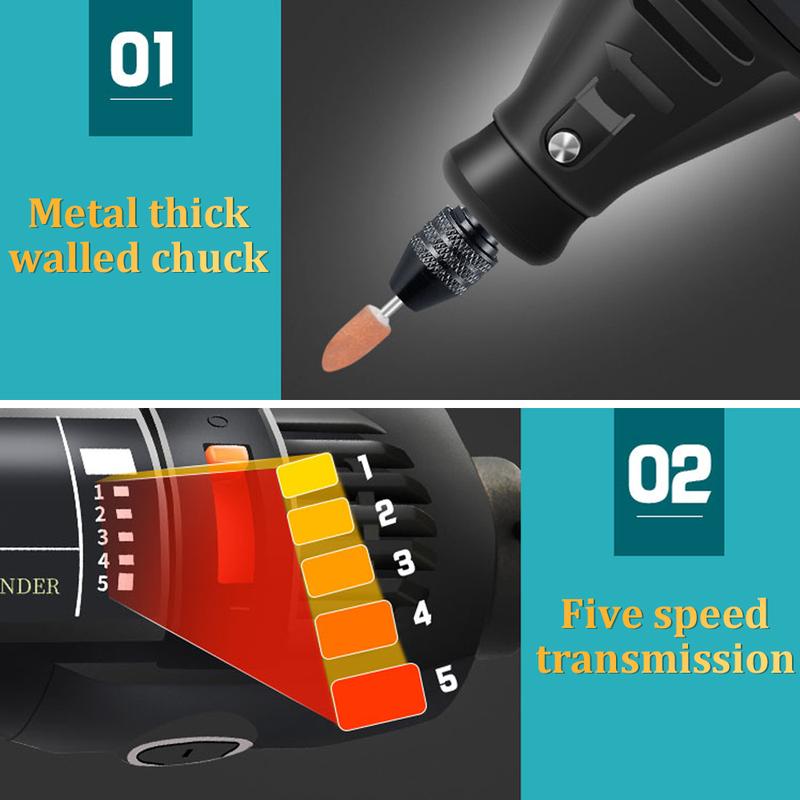 Handheld Polishing Machine Wood Carving Jade Polishing and Sanding Machine Engraving Machine Precision Hand Tools Electric Drill