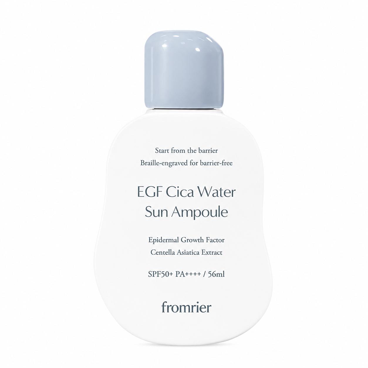FROMRIER Vegan EGF Cica Water Sun Ampoule SPF50+ PA++++ 56ml (3 Options) #56ml x 1pcs
