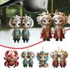 Sheep Lovable Acrylic Crab Car Decor For Cheerful Christmas Holiday Enhancement