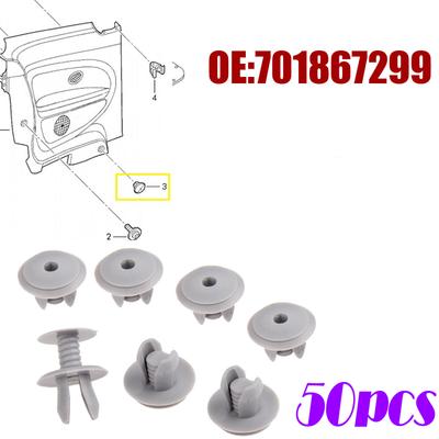 50pcs Car Trunk Lining Retainer Car Trim Panel Lining Clips Car Interior Accessories For VW Volkswagen T4 T5 Transporter Eurovan