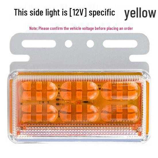 LED Truck Side Marker Lights: High Brightness Ground Light 12V/24V for Trailers with Turn Signal and Tire Side Illumination.