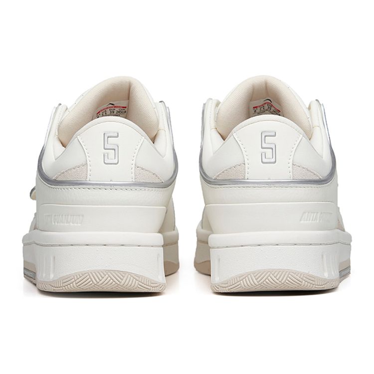 Anta Durable Low-Top Skate Shoes Women Sneakers Silver 122238015A-3