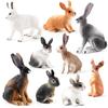 Lifelike Pvc Rabbit Figurine Collection Various Colors Ideal For Home Decor And Cakes