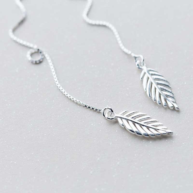 Mode Minimalistischen Lange Ohrring Silber Farbe Einfache Quaste Kette Aussage Ohrringe Frauen Korea Joker Ohr Linie Schmuck Geschenk