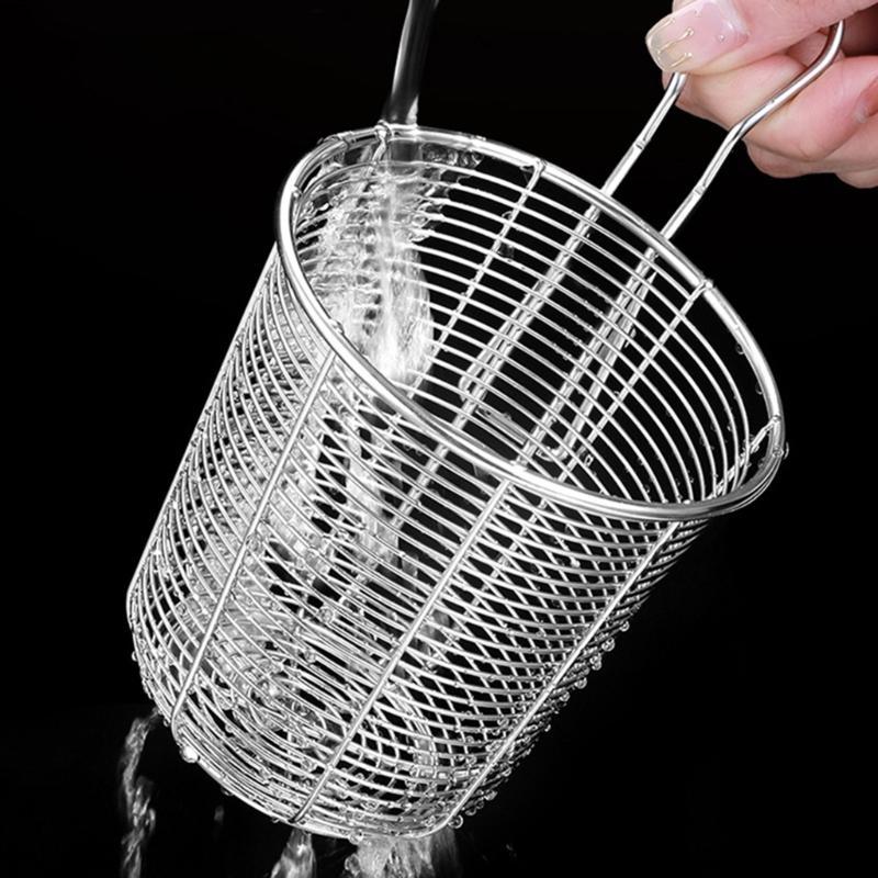 Rostfritt Stål Varm Stekkorg Oljeavrinning Sikt Nät Ravioli Sil HX6C
