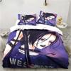 3D Print Cartoons Black Stone NANA Manga Bedding Set Printed With Pillowcase Duvet Cover Soft Queen King Size Bedclothes Home