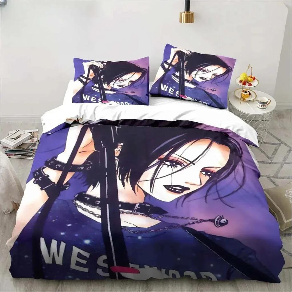 3D Print Cartoons Black Stone NANA Manga Bedding Set Printed With Pillowcase Duvet Cover Soft Queen King Size Bedclothes Home