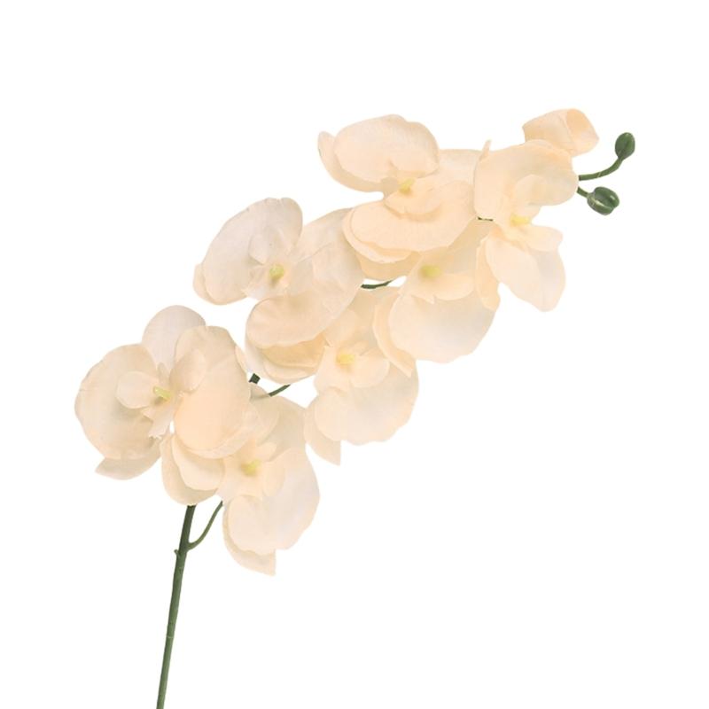 Realistic Artificial Orchids Stem Silk Flower Branch for Permanent Wedding Displays or Home Vases Table Decoration