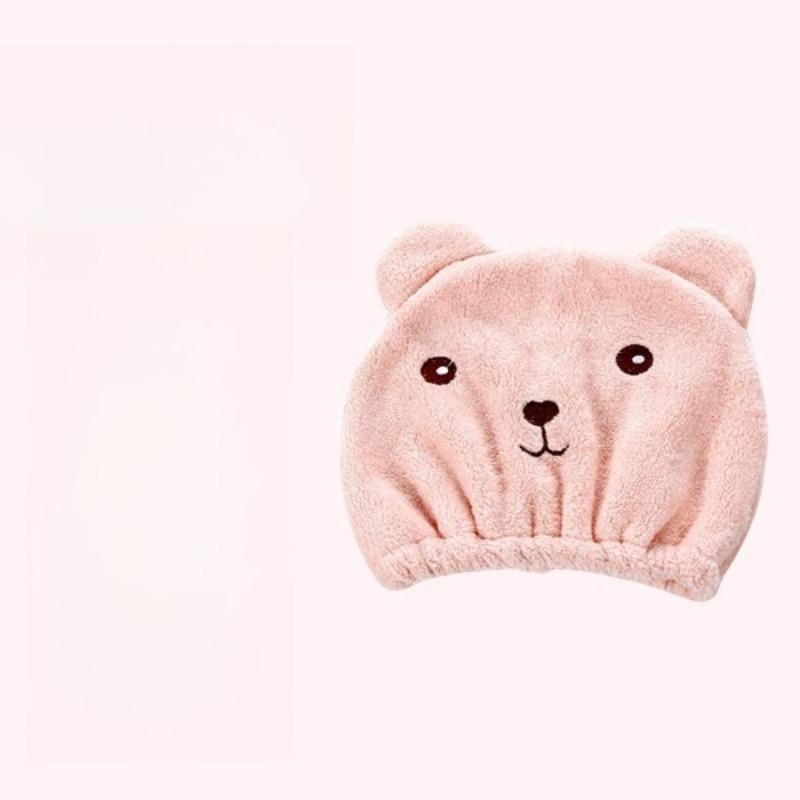 1pc Cartoon Hair Drying Cap, Thick Absorbent Bath Towel Hair Wrap