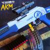 AKM Shell Throwing Soft Bullet Gun Toys Rifle Eating Chicken Model Boys Weapon For Shooting Outdoor Fighting Gun Paintball