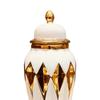Ceramic Ginger Jar with Lid Vase for Flowers Temple Arrangement Porcelain Storage