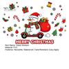 Winter Home Decor Cute Snowman Scooter Christmas Static Window Cling, Cartoon Merry Glass Decorations Decal, Waterproof Sticker for Shop Xmas