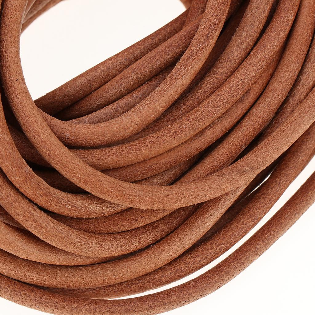 10m Rundes Lederband zur Schmuckherstellung 5mm 6mm 8mm Durchmesser 5mm Durchmesser