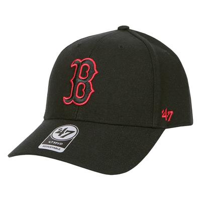 Größe 47 MLB MVP Boston Red Street Einheitsgröße Kappe, Herren/Damen, Marke Sox, Logo, Stil, Unisex, Schwarz,