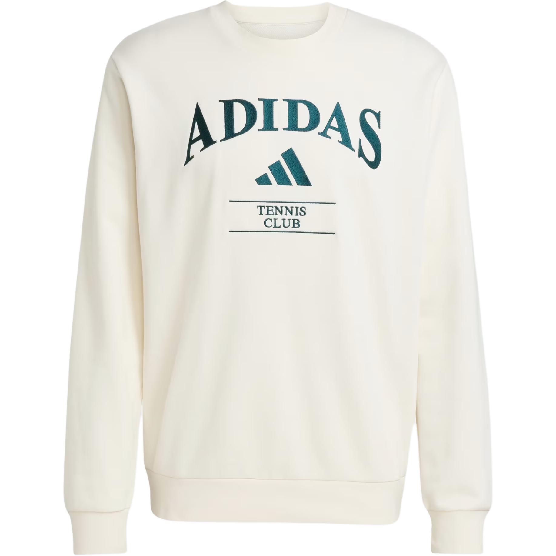 Adidas Letter Round Neck Long Sleeve Sweatshirt Men Sweatshirt Chalk-White KA0994 S