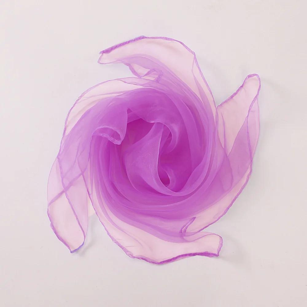 

70x70 см шарфы для гимнастики конфетного цвета для игр на открытом воздухе, интерактивные полотенца для танцев и жонглирования, спортивный носовой платок 70x70cm