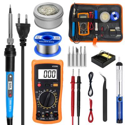 80W Digital Soldering Iron Kit with Multimeter Repair Tool Set Home Welding Hardware DIY Tools
