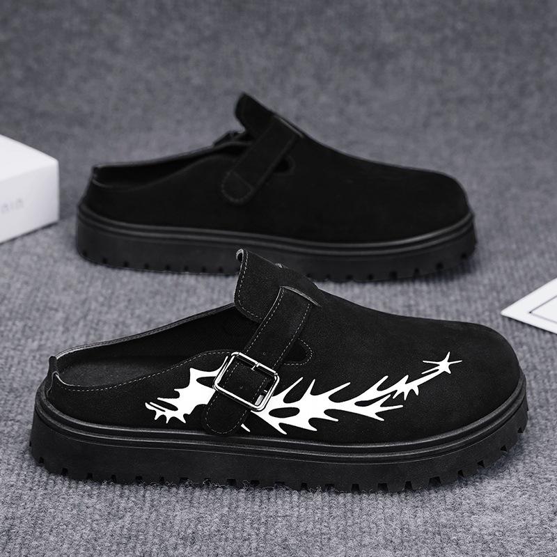 

Перчатки мужская обувь 2025 для поездок на работу универсальная сумка голова полутапочки мужские модные повседневные туфли-лоферы мужские 39