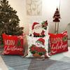 Christmas Decoration Pillow Cover Santa Claus Snowman Merry Christmas Pattern Living Room Sofa Cushion Suite Room Decoration